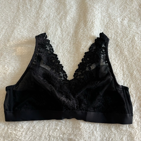 NWT Intimissimi Black Lace Triangle Wireless Bra 36B - Picture 9 of 10